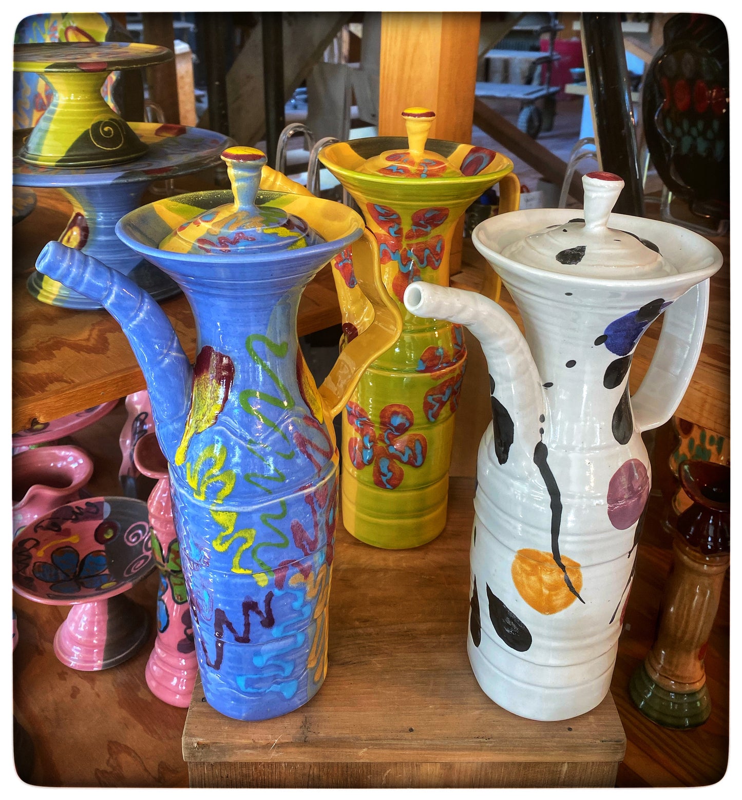 Mardi Gras Teapot - Lasser Ceramics