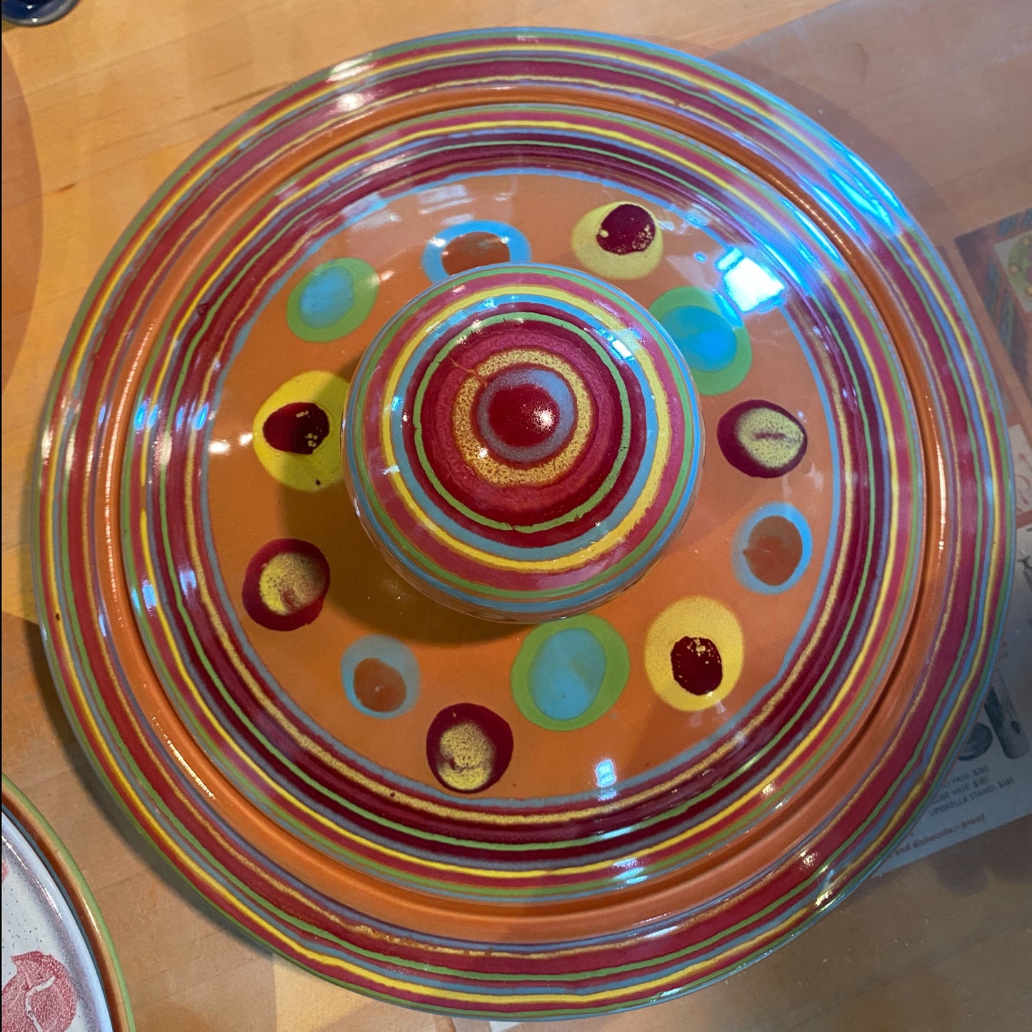 Saturn Orange Casserole Dish - Lasser Ceramics