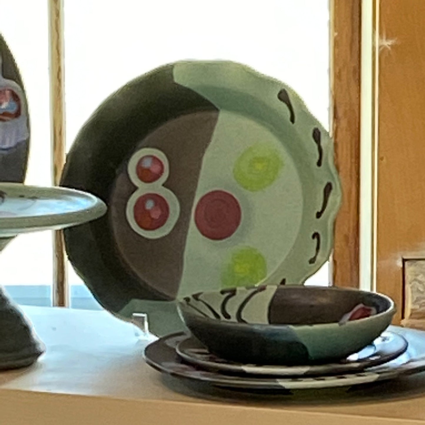 Green Black Pie Plate