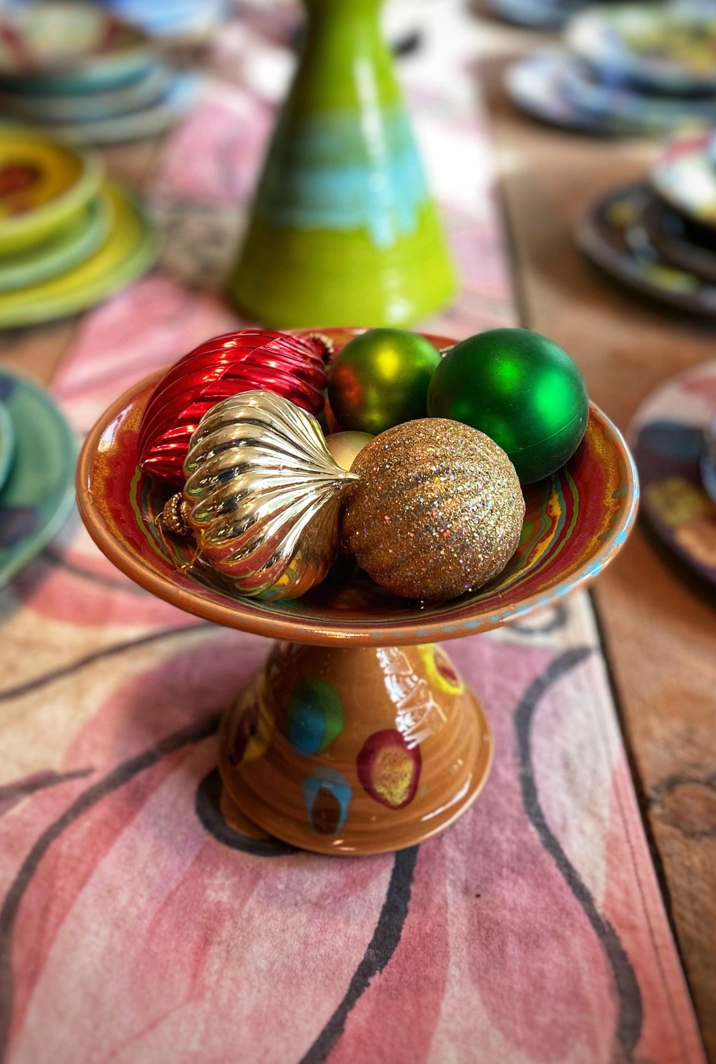 Saturn Orange Monkey Bowl - Lasser Ceramics