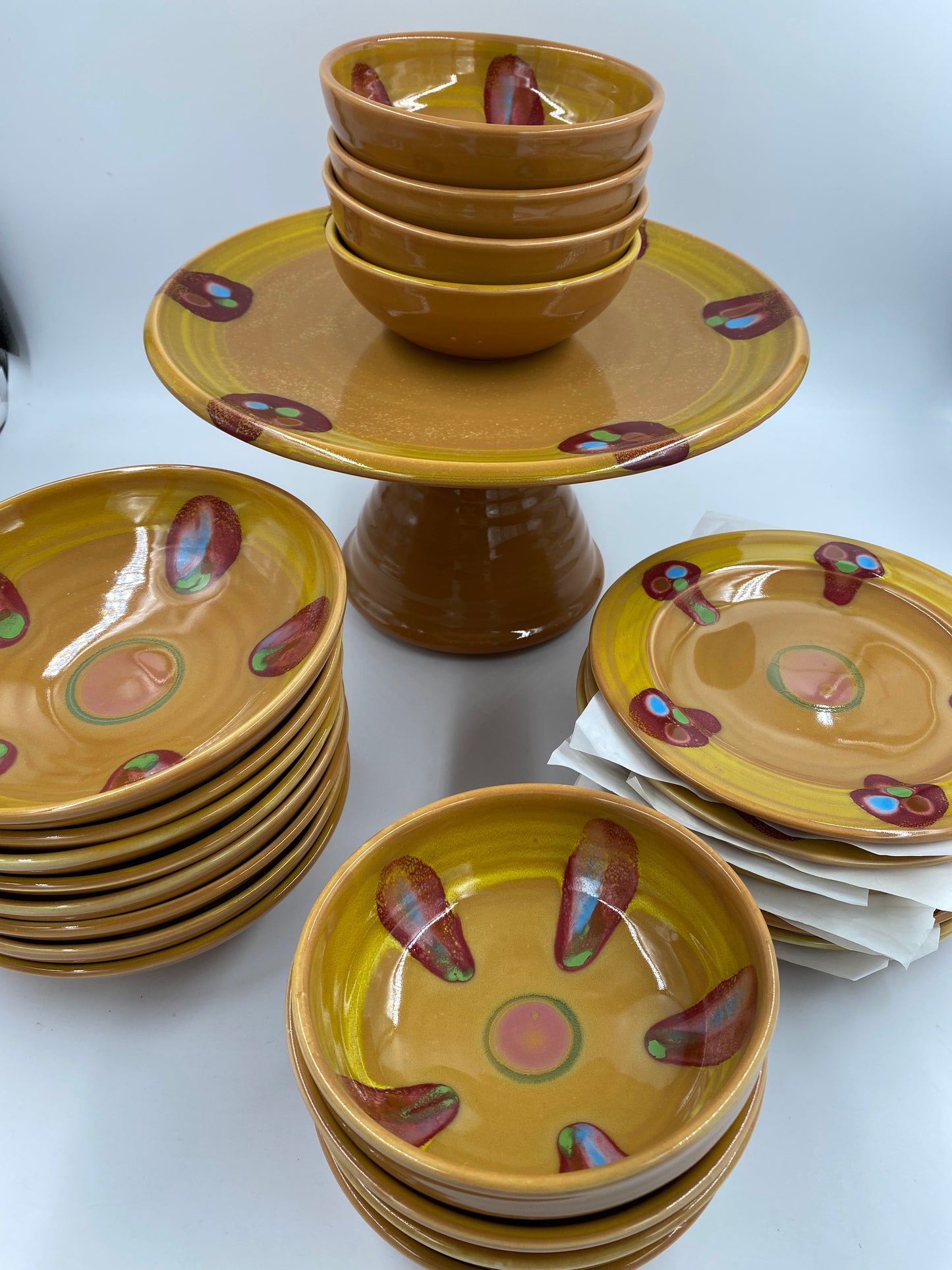 Mango Cake Plates - Lasser Ceramics