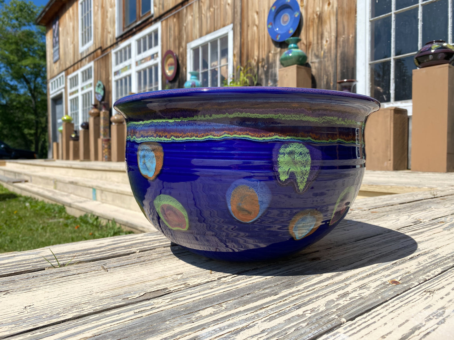 Galaxy Blue Planter - Lasser Ceramics