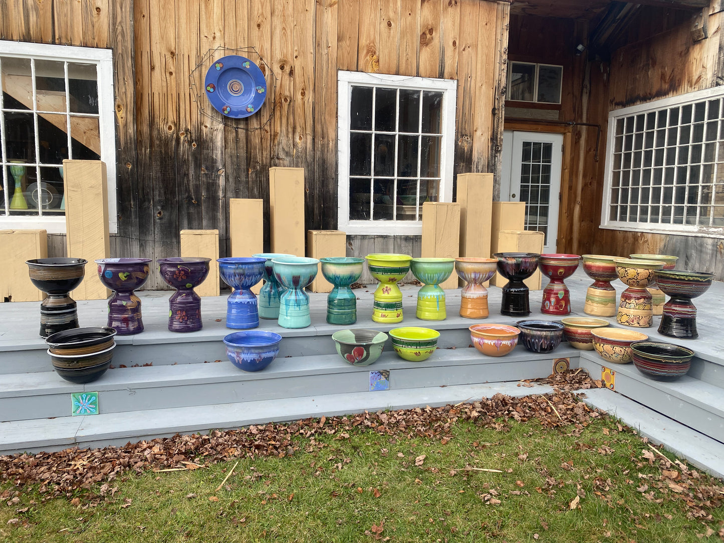 Spanish Night Pedestal Planter - Lasser Ceramics