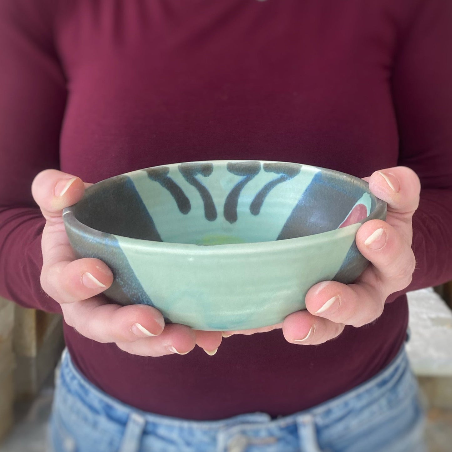 Green Black Baby Bowl