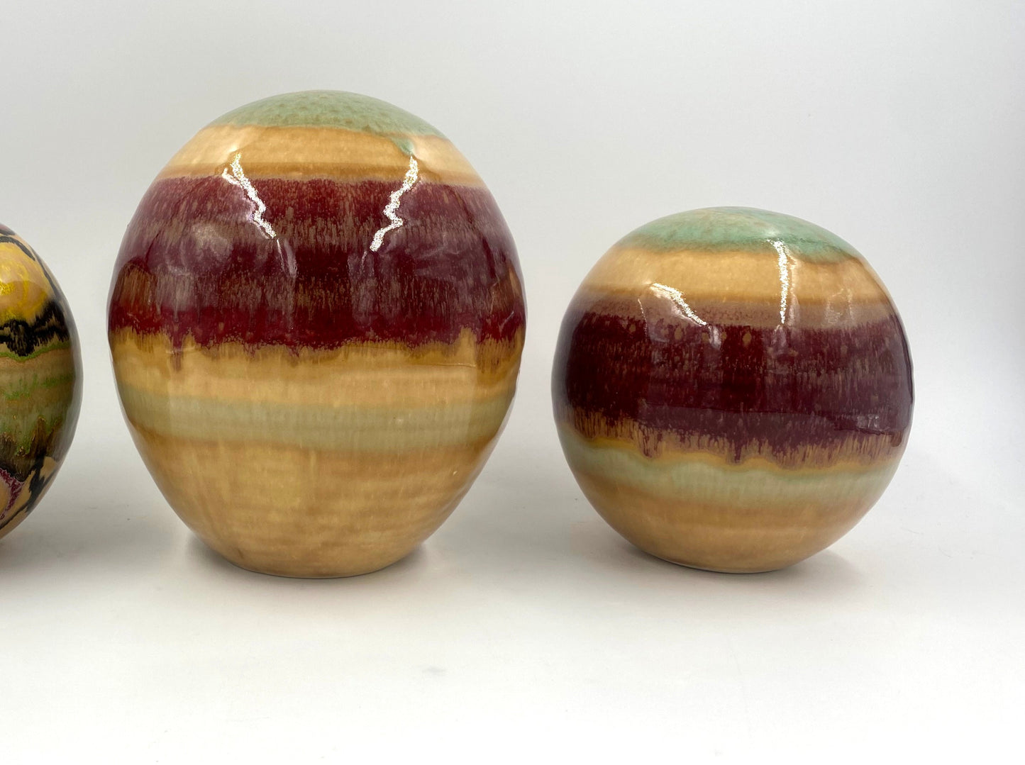 Red Tulip Garden Orbs - Lasser Ceramics