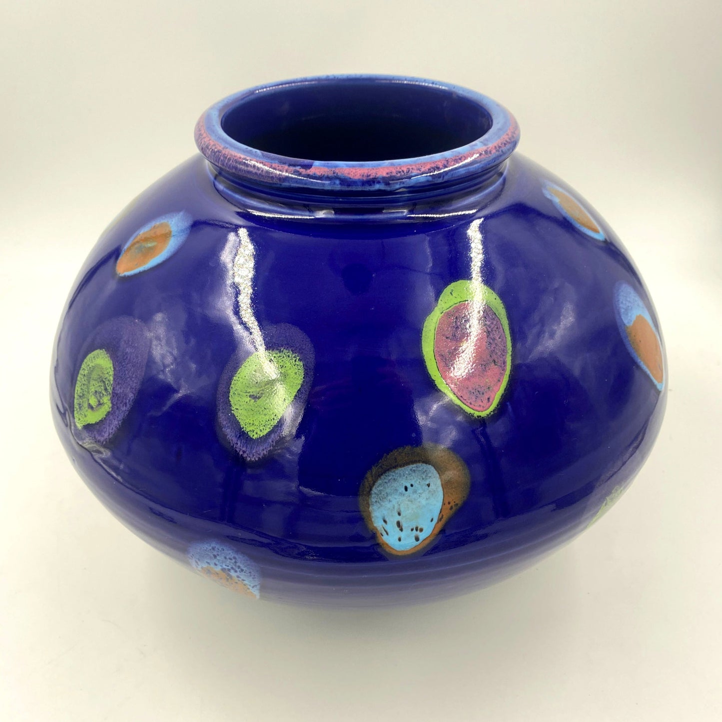 Galaxy Blue Globe Vase - Lasser Ceramics