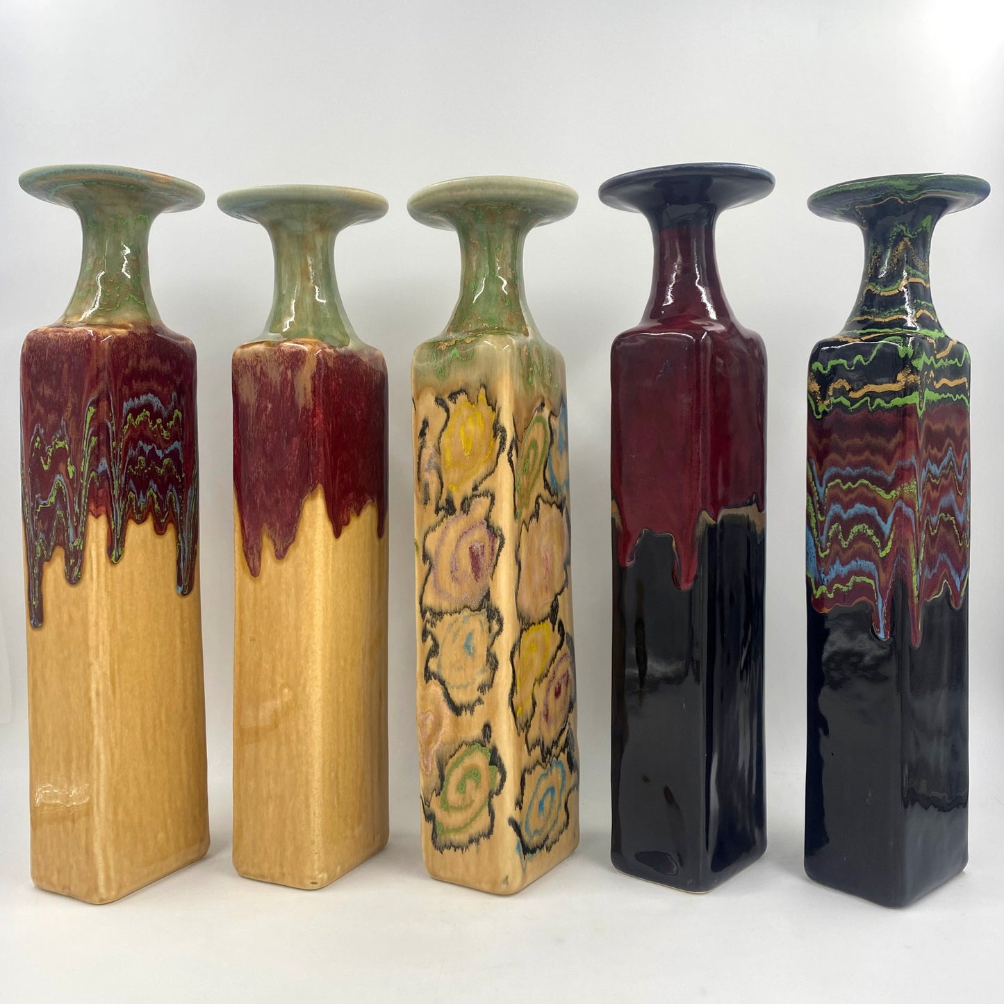 Spanish Night Square Bottle - Lasser Ceramics