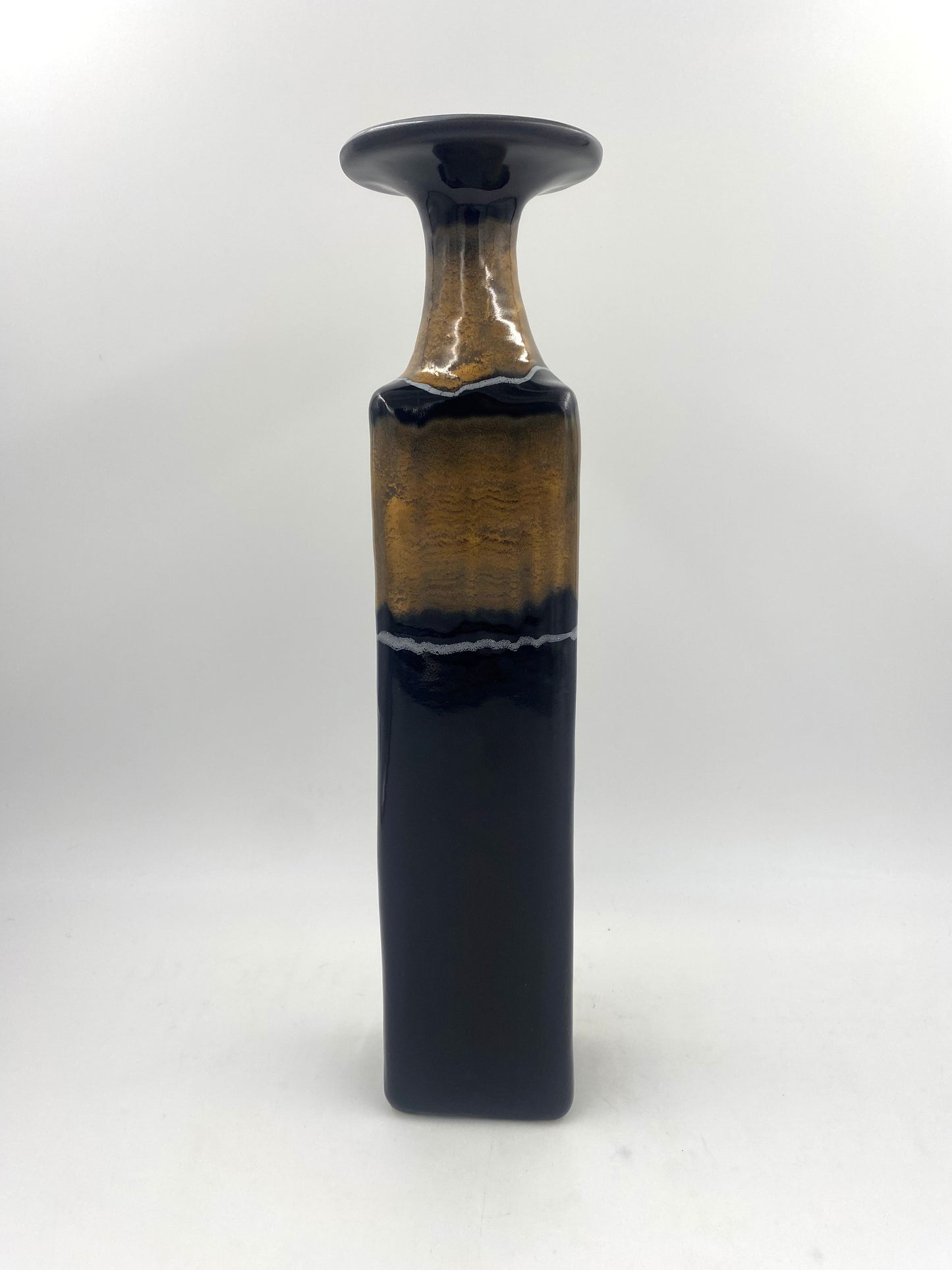 Tiger Stripe Square Bottle - Lasser Ceramics