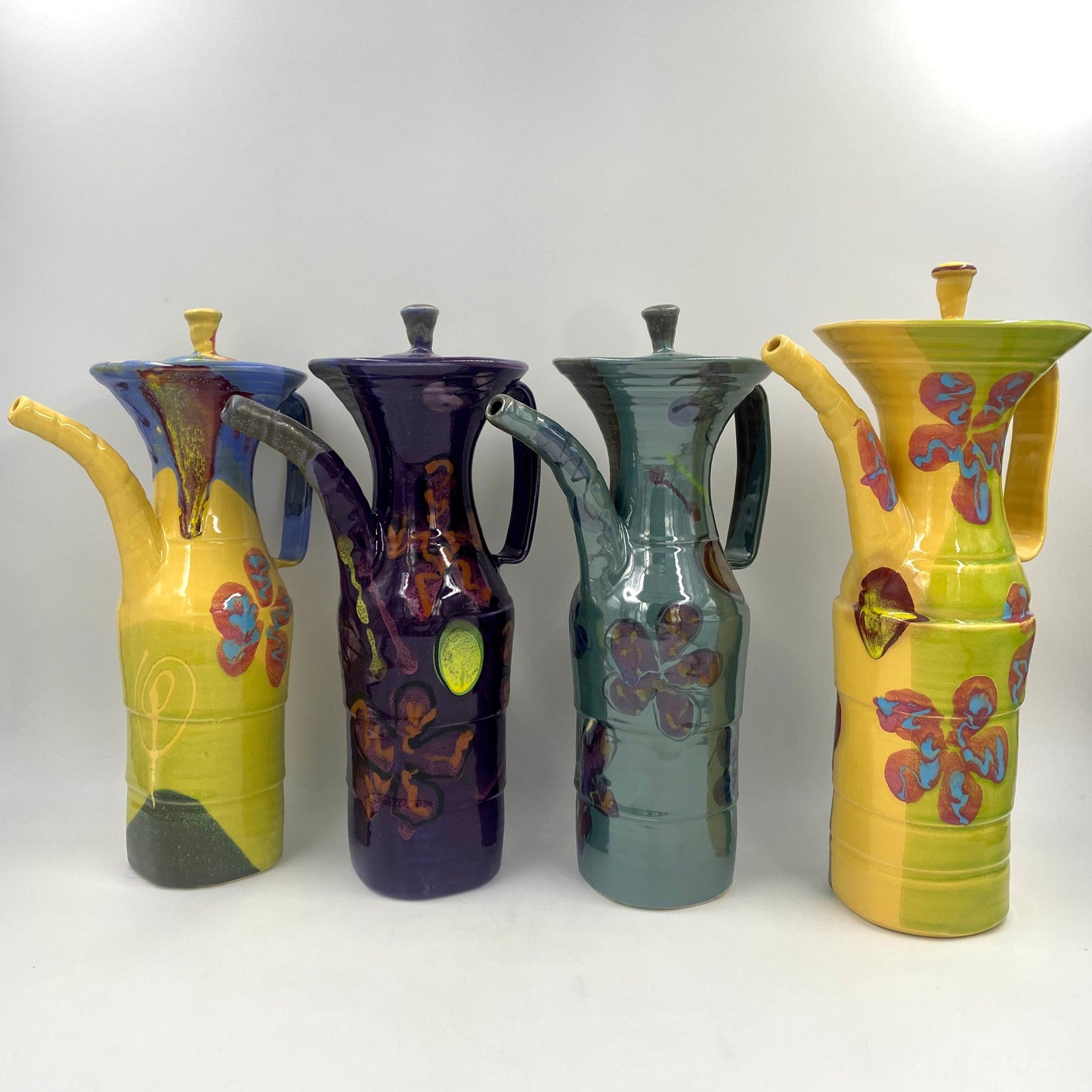 Purple Poppy Teapot - Lasser Ceramics