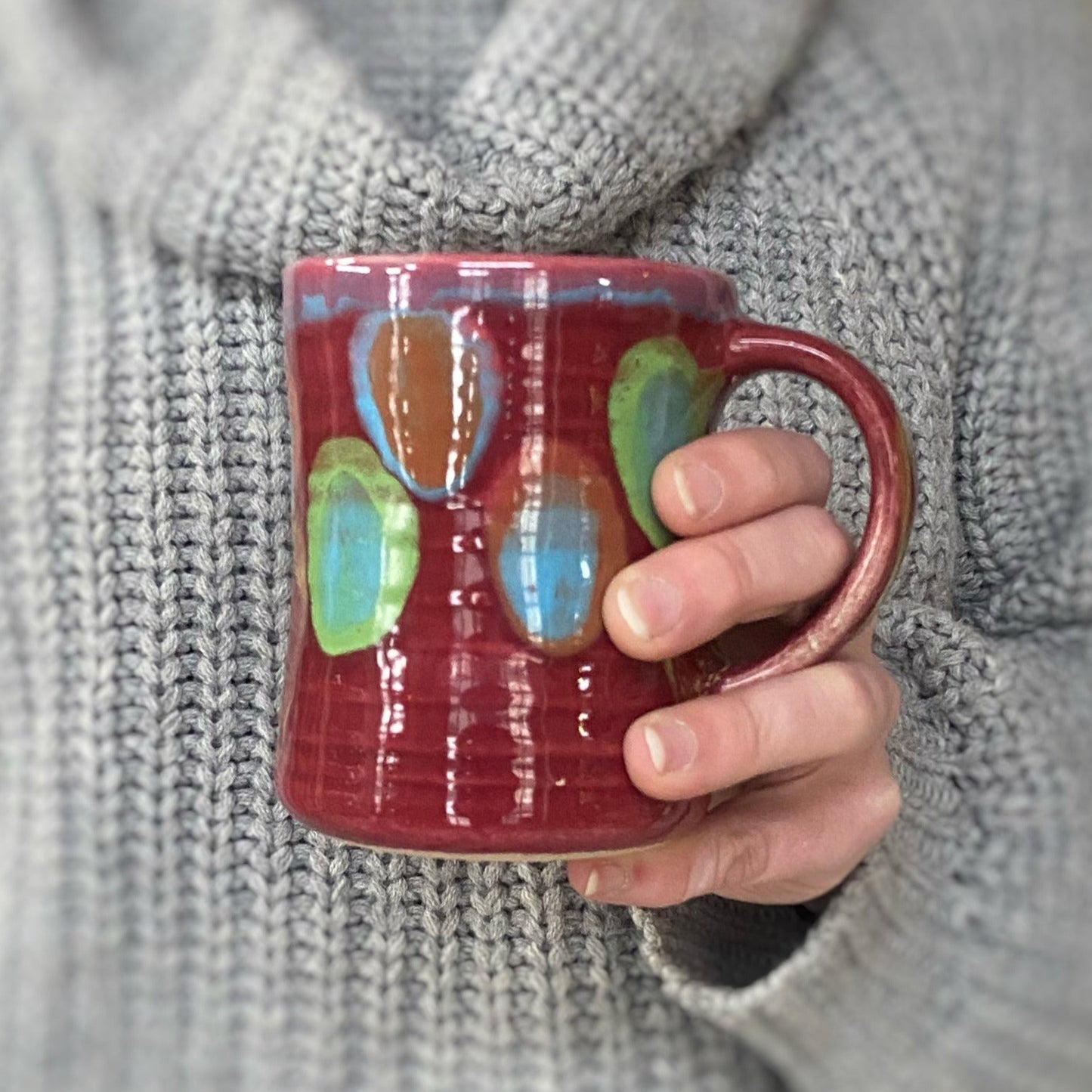 Asteroid Red Mug - Lasser Ceramics