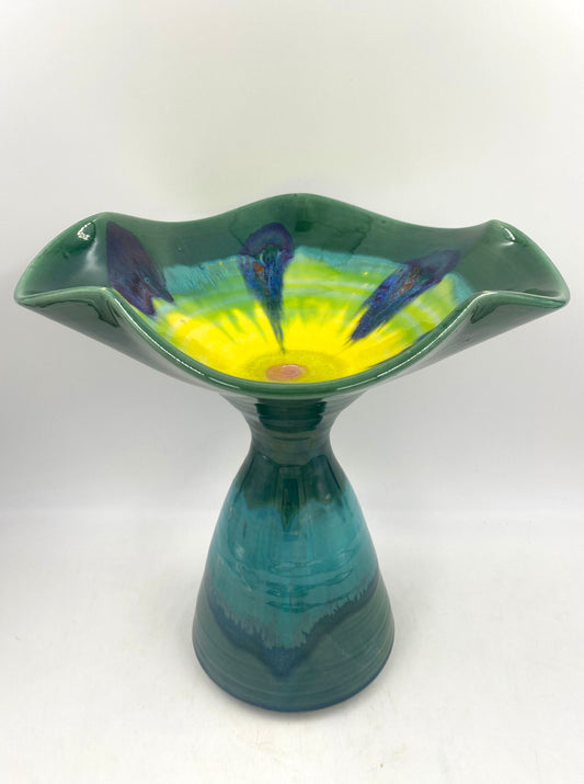 Teal Compote Bowl