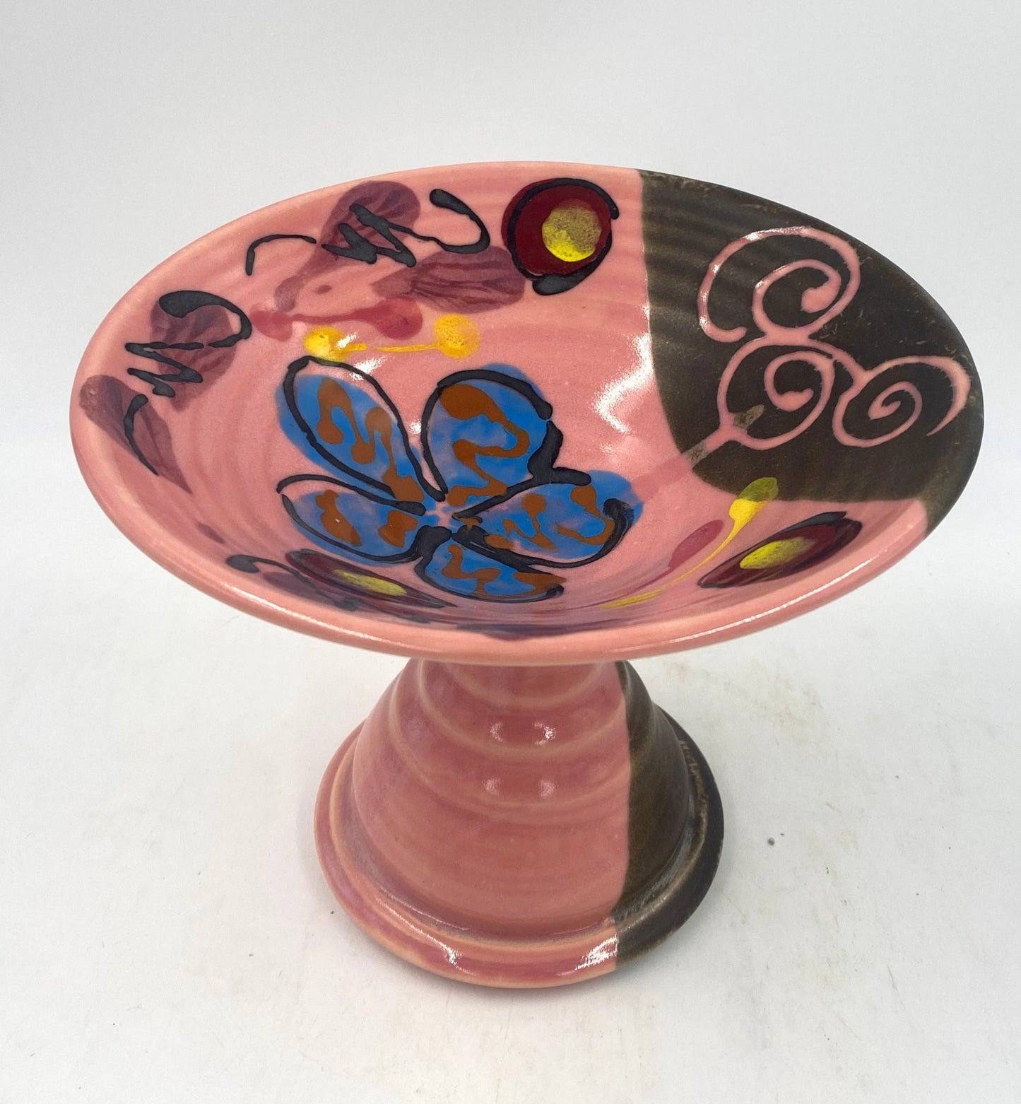 Pink Poppy Monkey Bowl - Lasser Ceramics