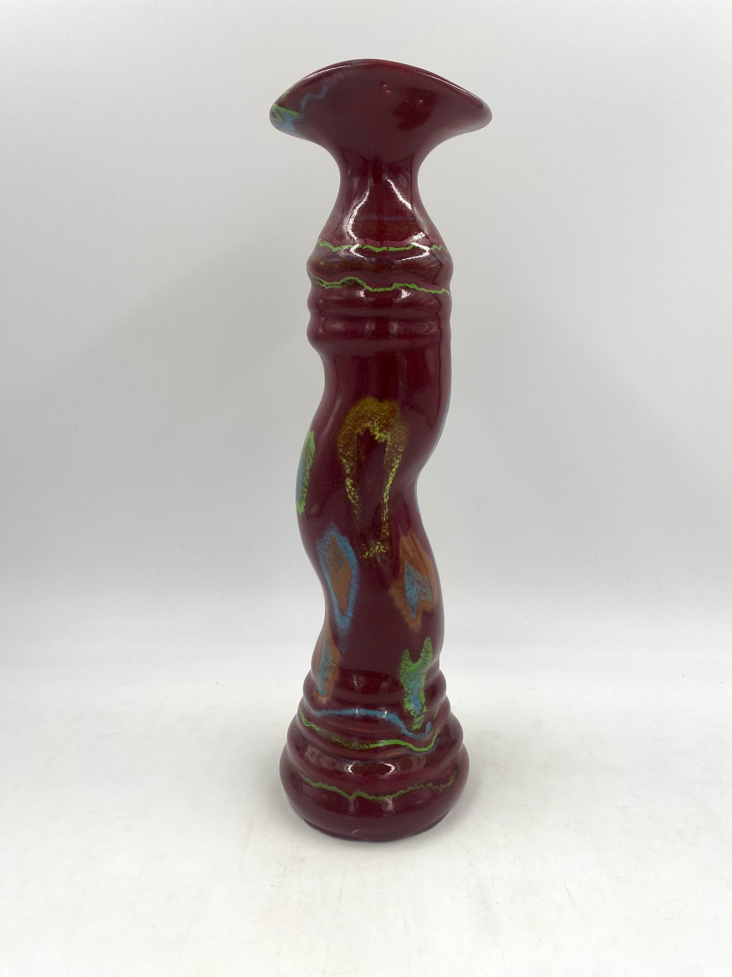 Asteroid Red Candlestick - Lasser Ceramics