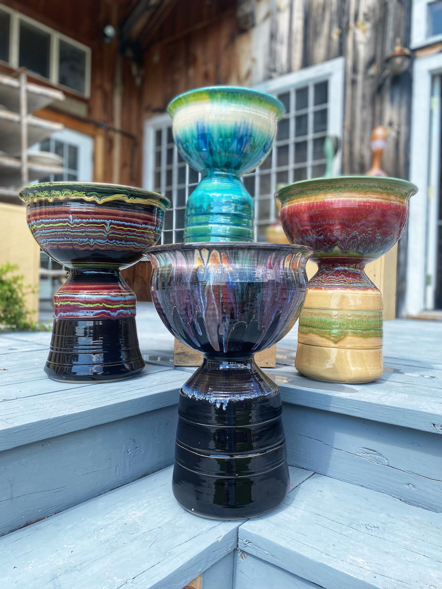 Pearl Pedestal Planter - Lasser Ceramics