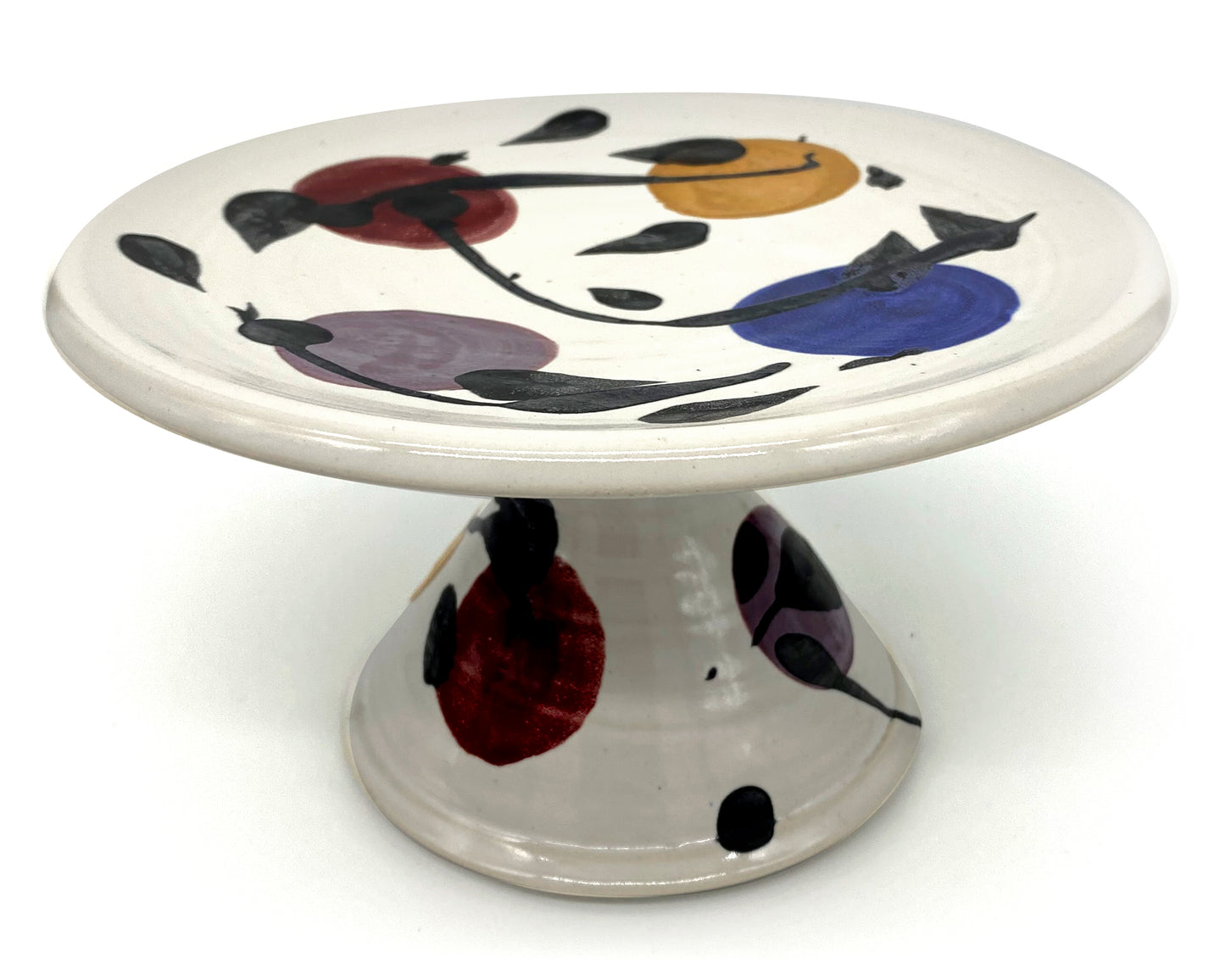 Clear White Cake Plates - Lasser Ceramics