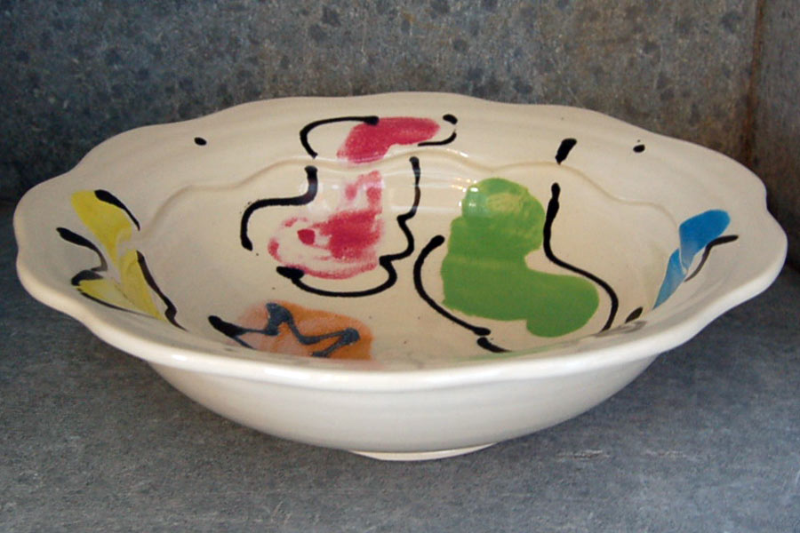 Beach Party Carved Rim Bowl