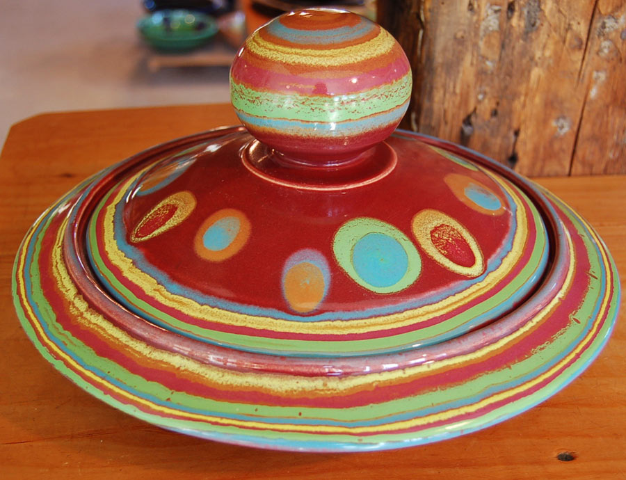 Asteroid Red Casserole Dish - Lasser Ceramics
