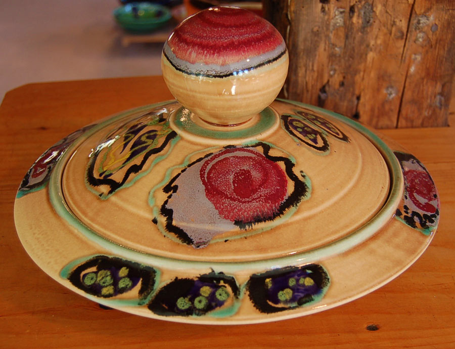 Vermont Rose Casserole Dish - Lasser Ceramics