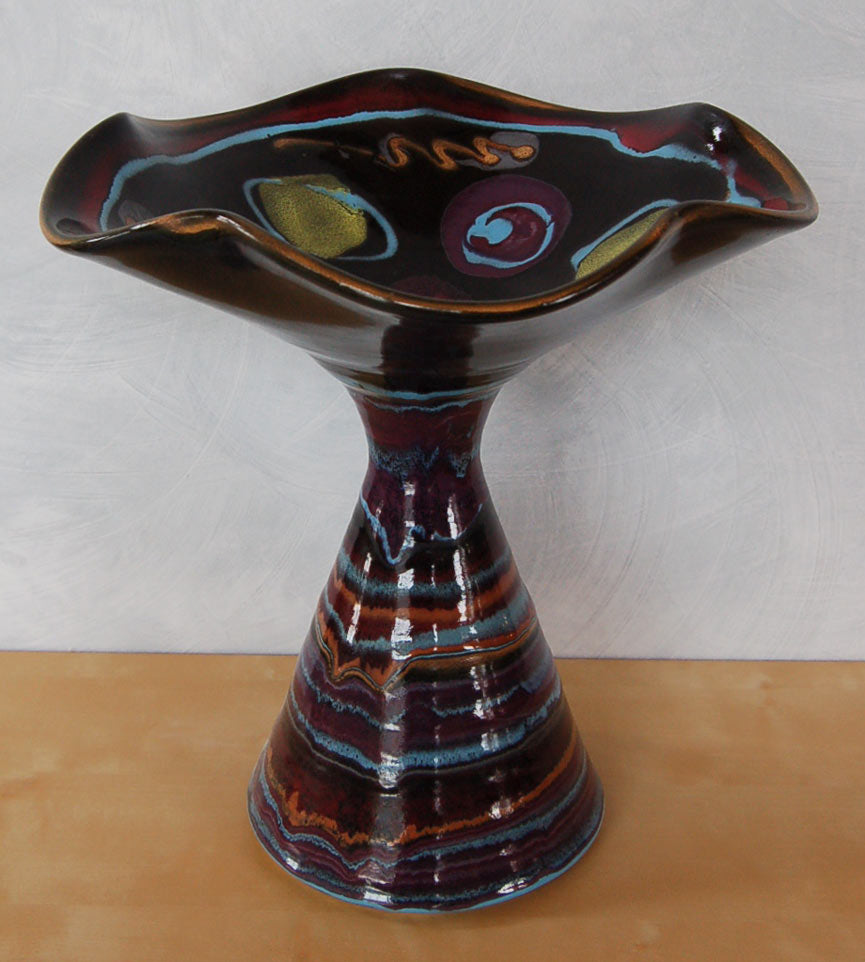 Black Out Compote Bowl - Lasser Ceramics