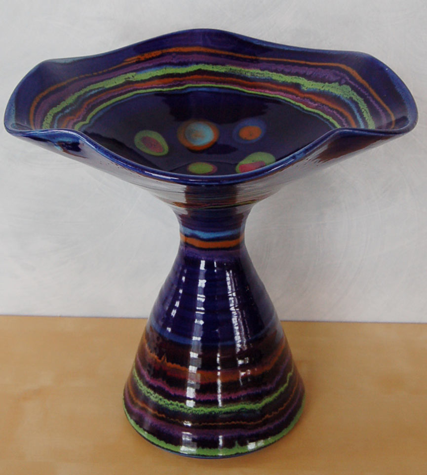 Galaxy Blue Compote Bowl