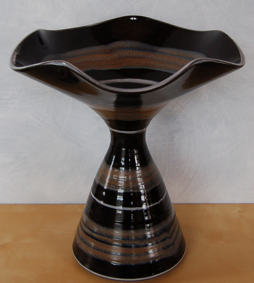 Tiger Stripe Compote Bowl - Lasser Ceramics