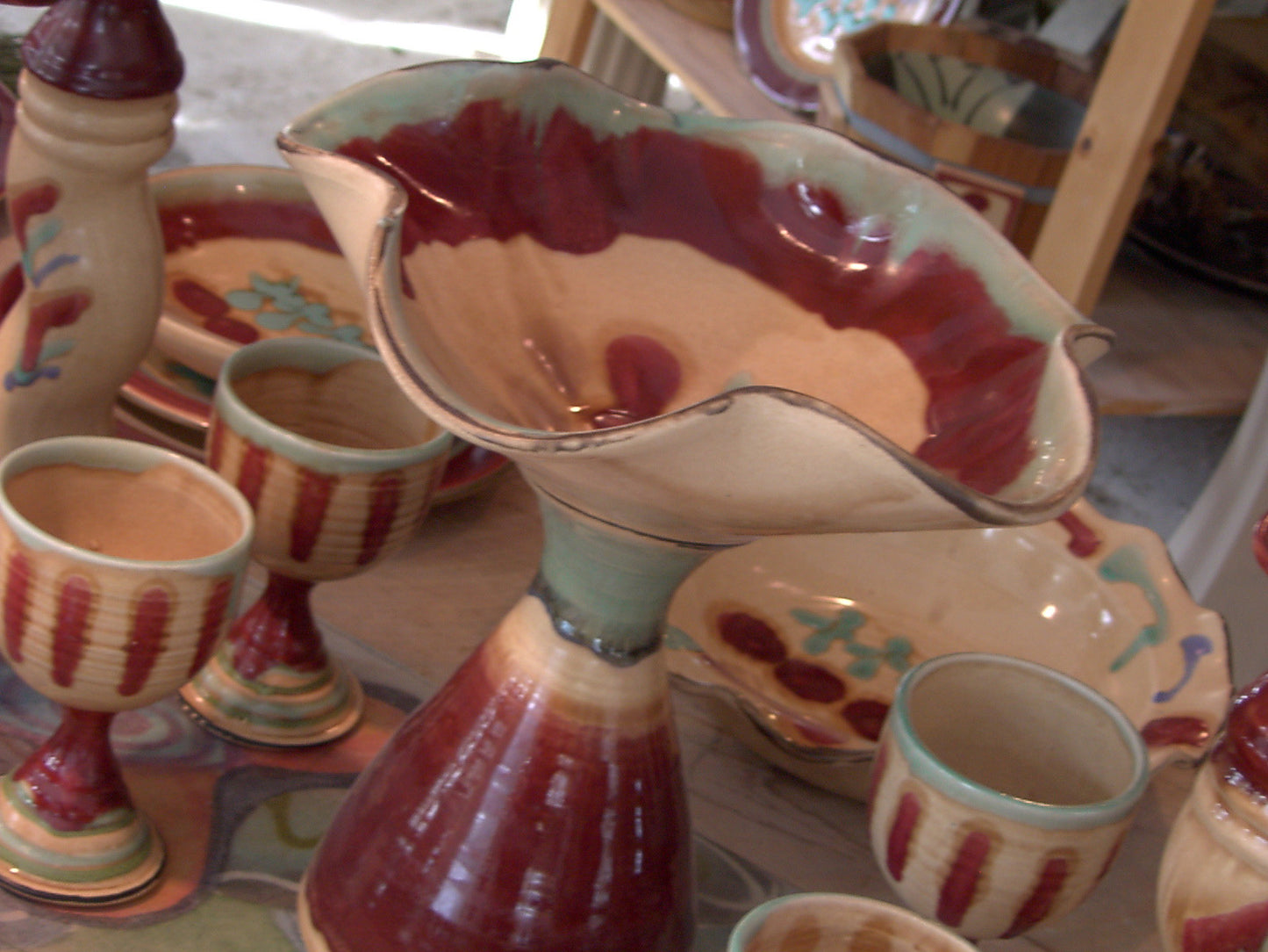 Red Tulip Compote Bowl