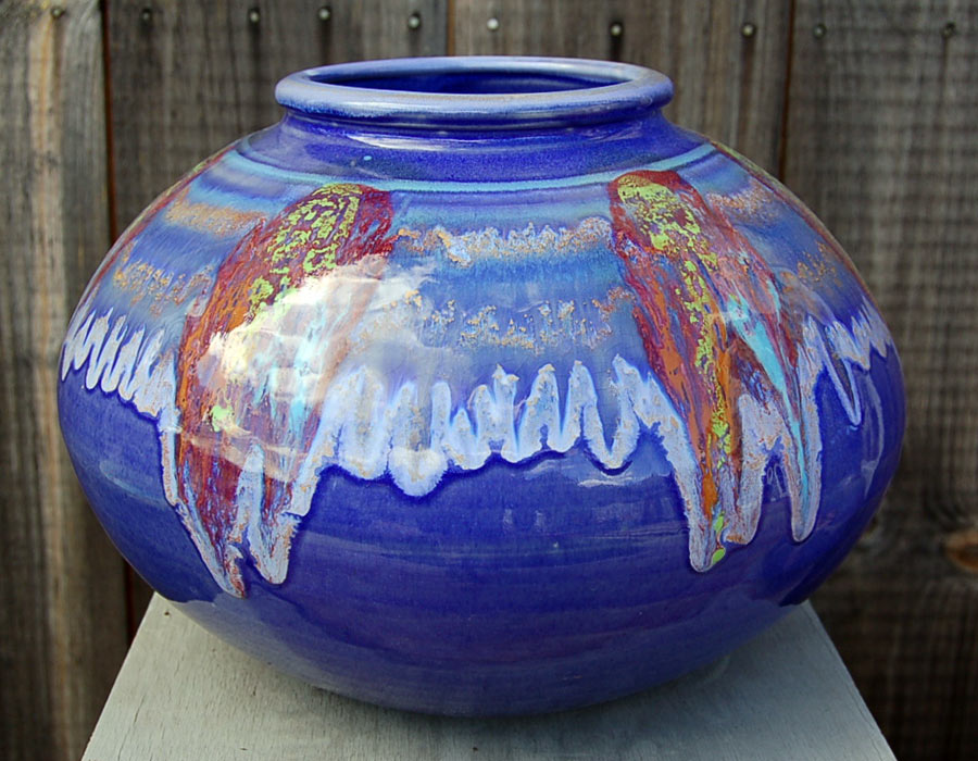 Blue Moon Globe Vase