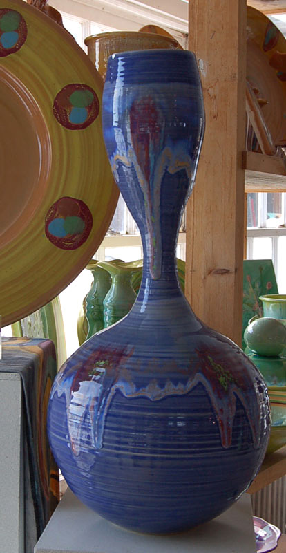 Blue Moon Gourd Vase - Lasser Ceramics