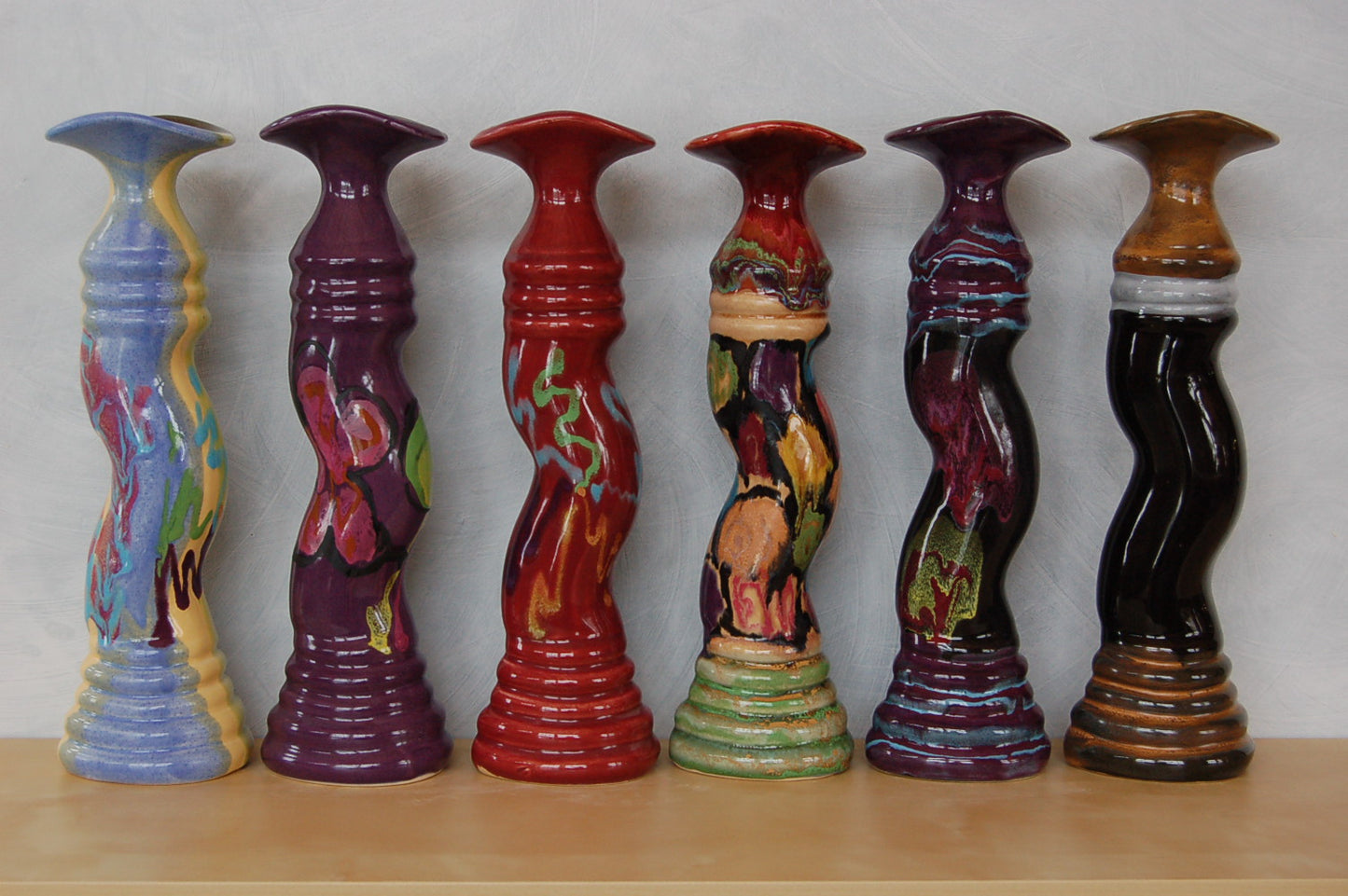 Tiger Stripe Candlestick - Lasser Ceramics