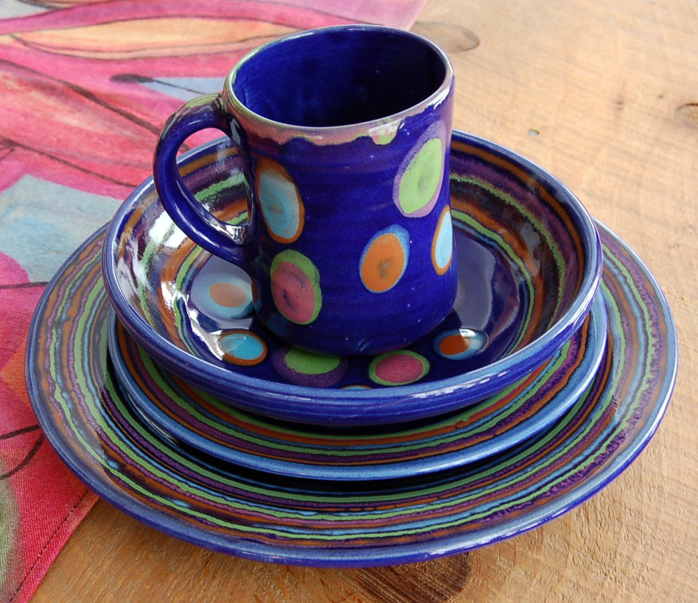 Galaxy Blue Place Setting - Lasser Ceramics