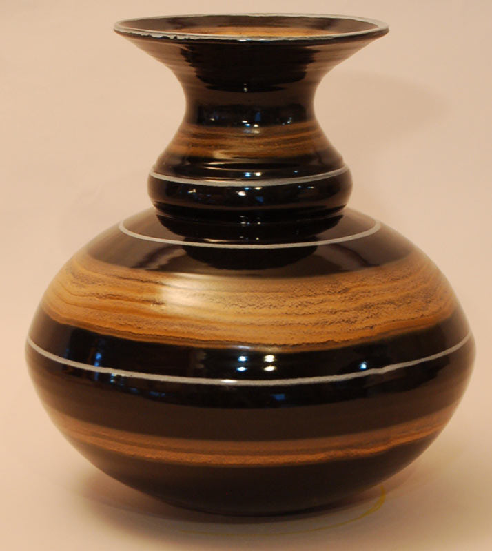 Tiger Stripe Spittoon - Lasser Ceramics