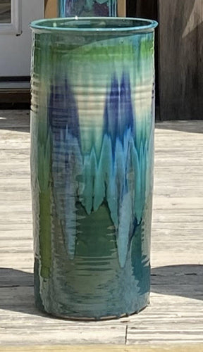 ceramic patio umbrella stand Teal Umbrella Stand