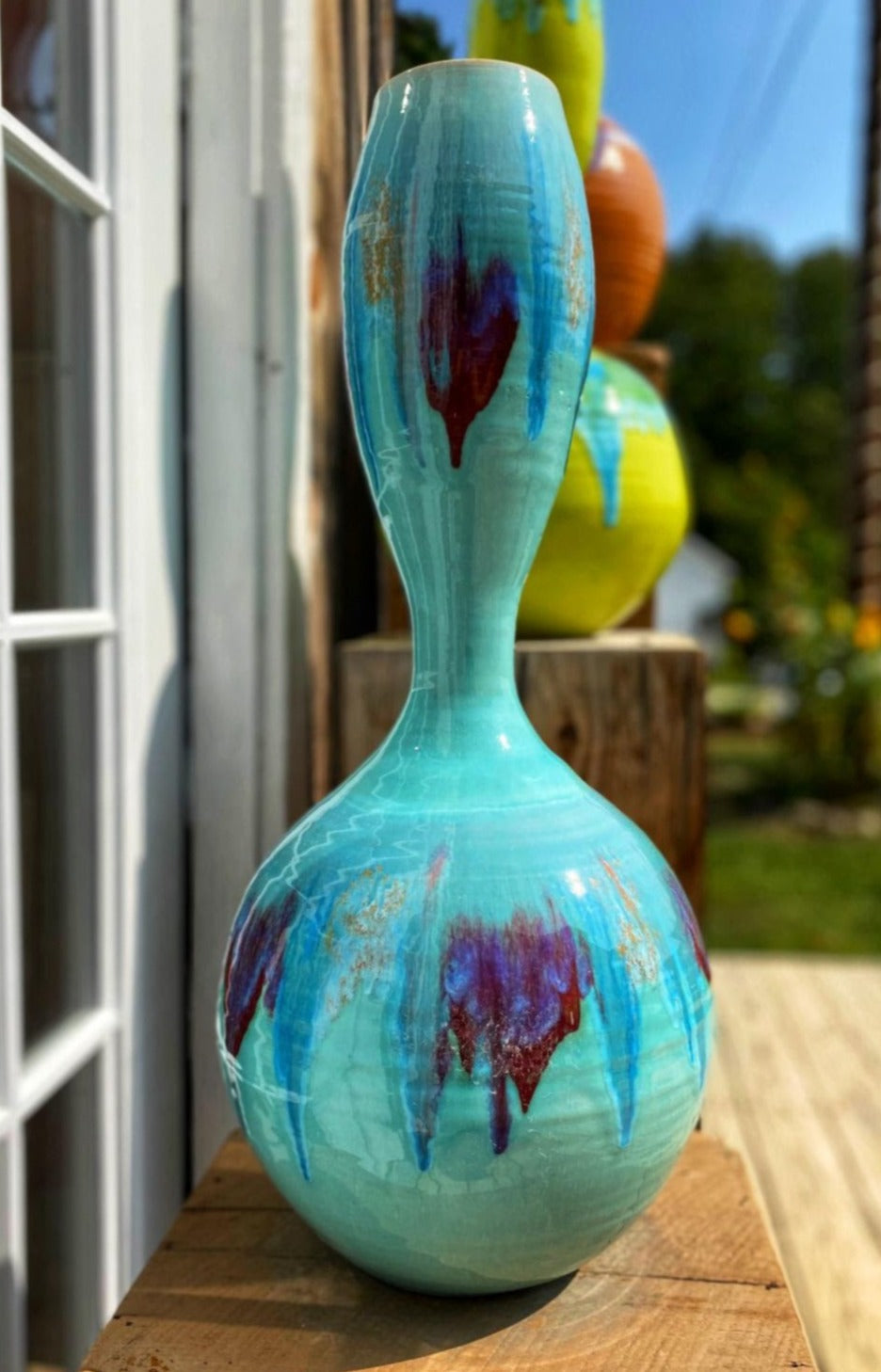 Sand Dollar Gourd Vase - Lasser Ceramics