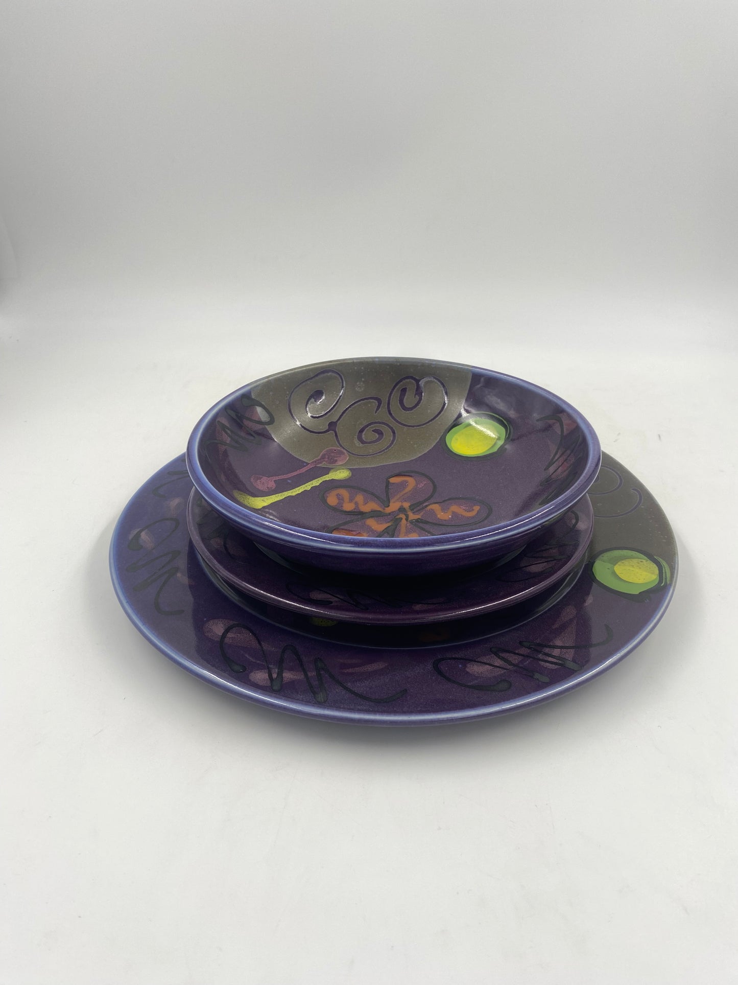 Purple Poppy Salad Plate
