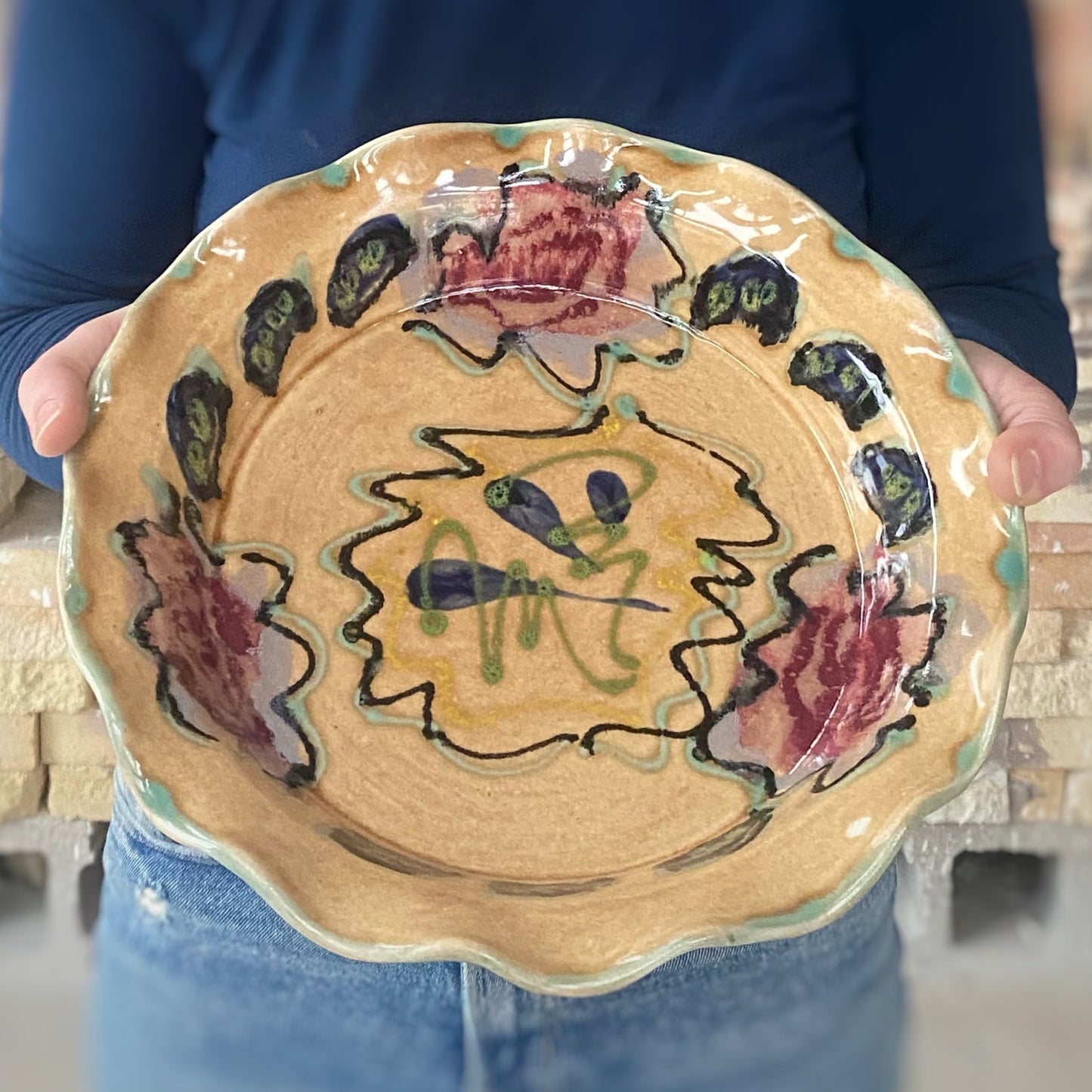 Vermont Rose Pie Plate