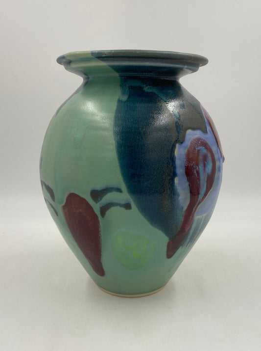 Green Black Classic Vase