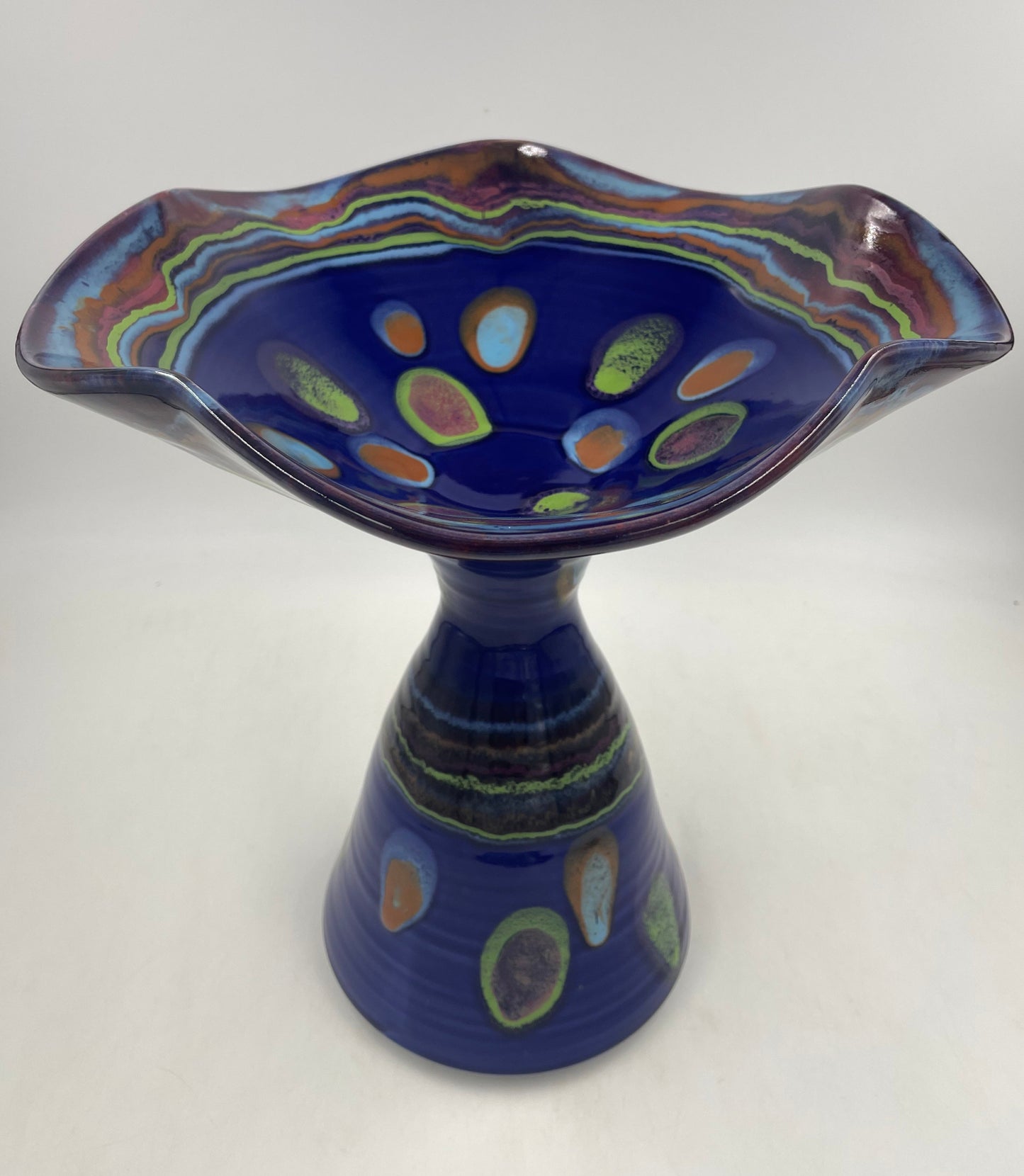Galaxy Blue Compote Bowl