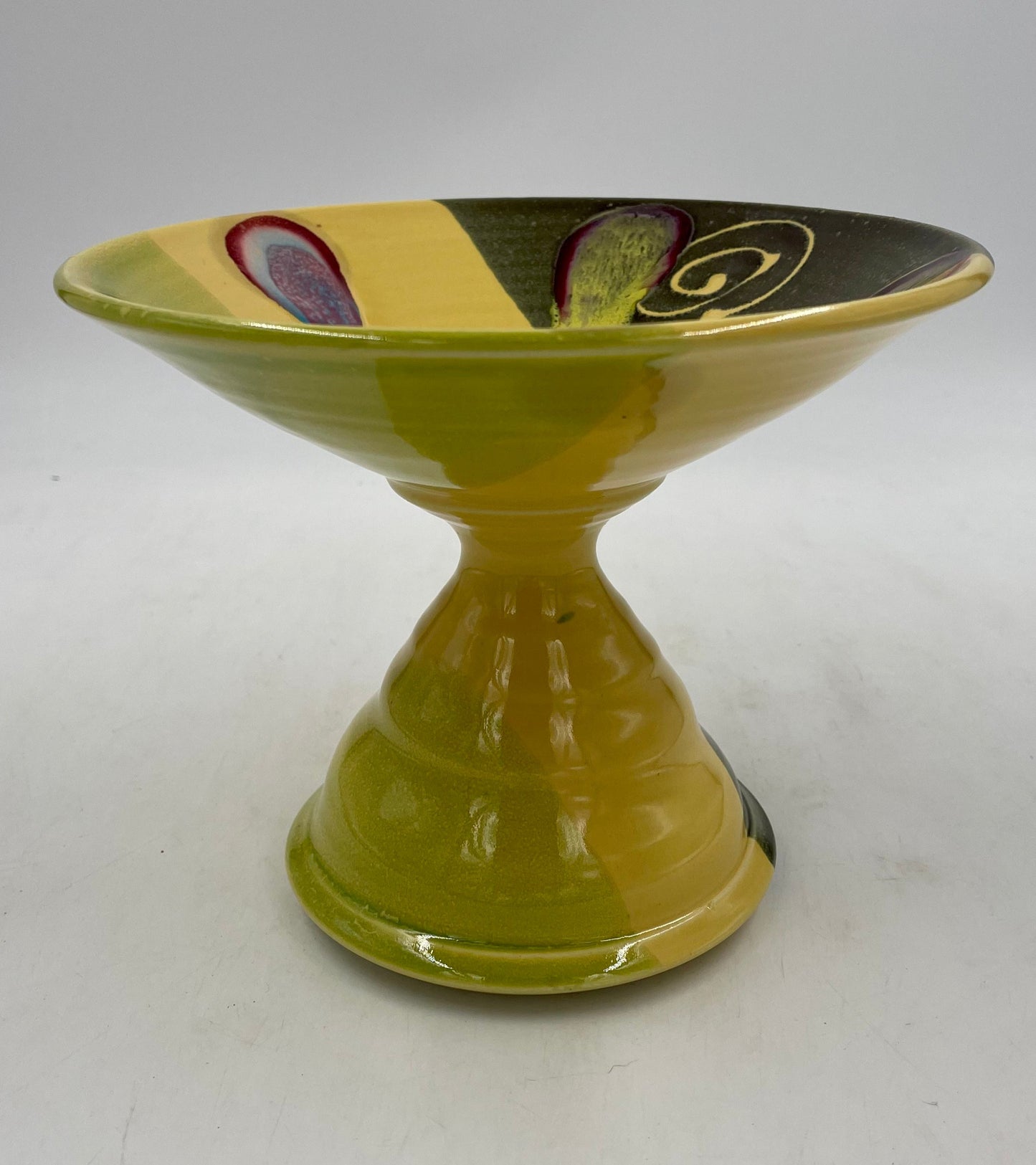Teal Conical Bowl