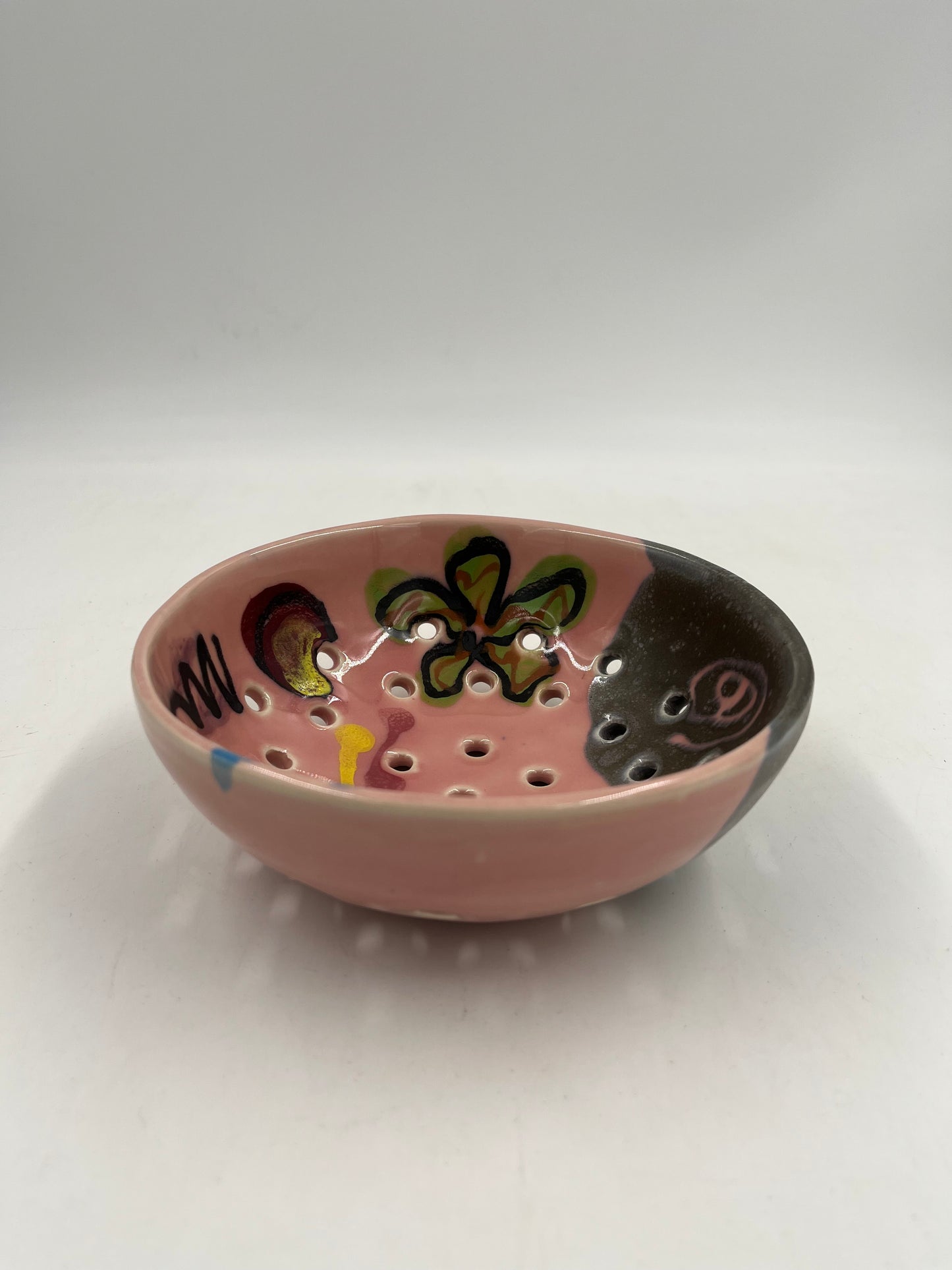 Pink Poppy Berry Bowl