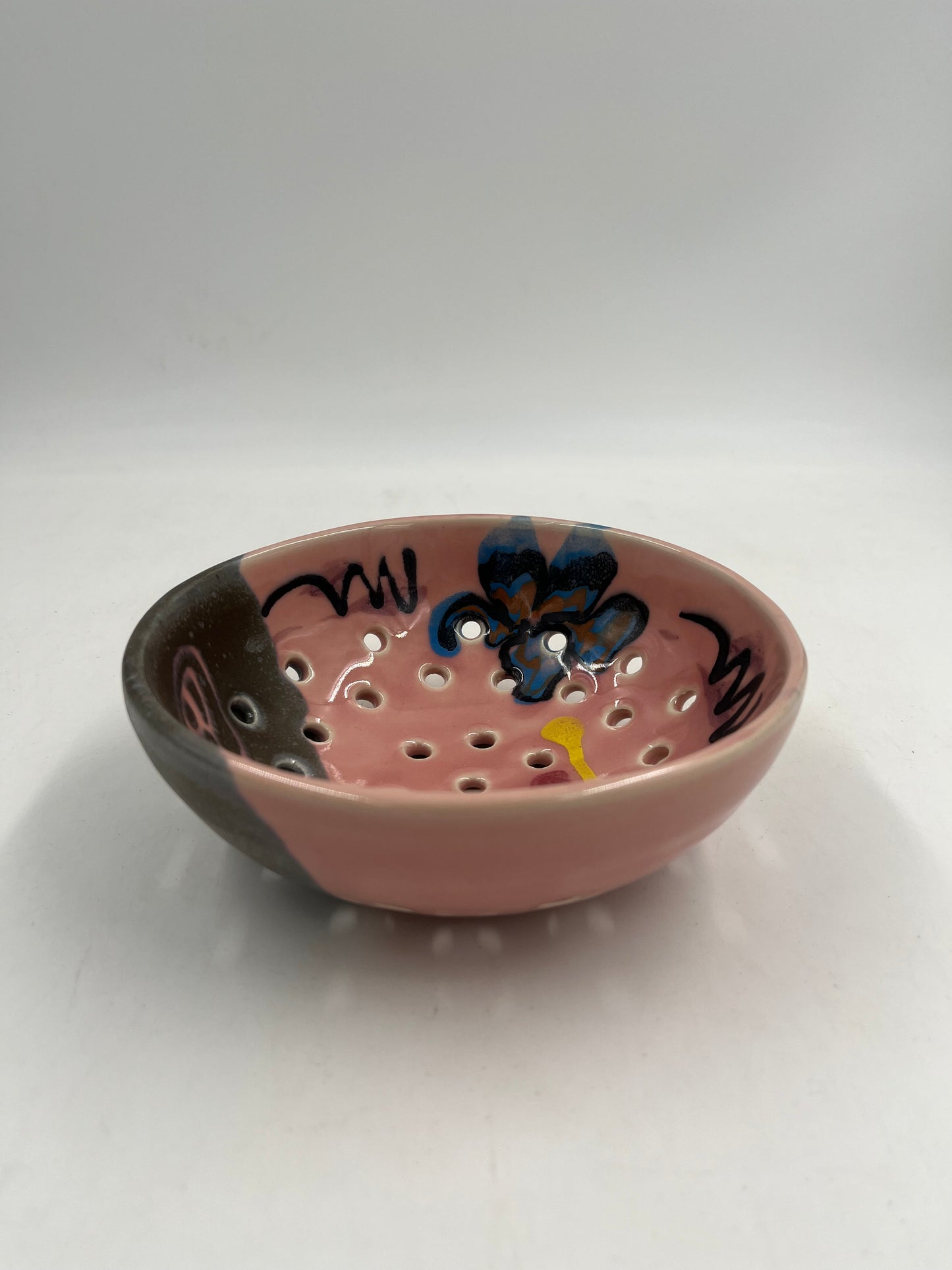 Pink Poppy Berry Bowl