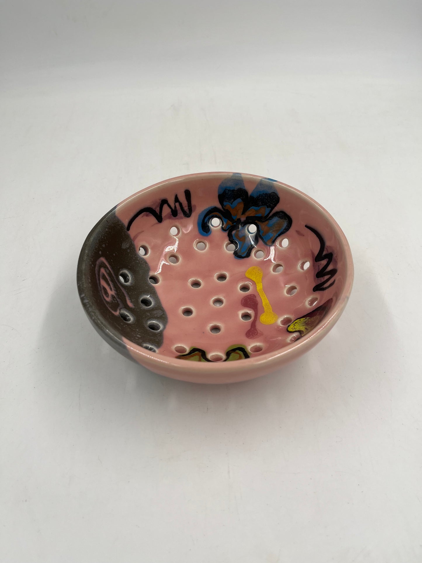 Pink Poppy Berry Bowl