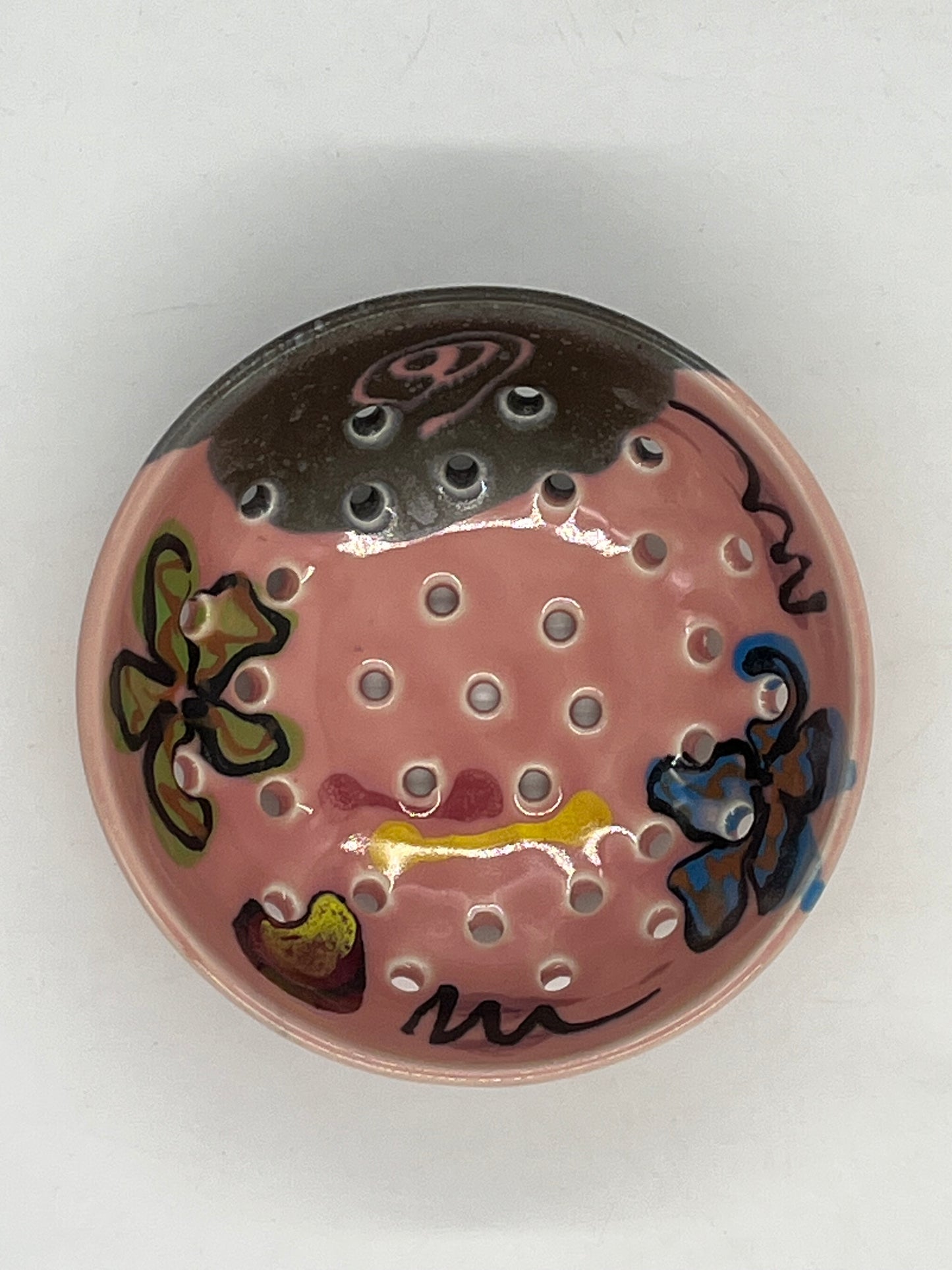 Pink Poppy Berry Bowl