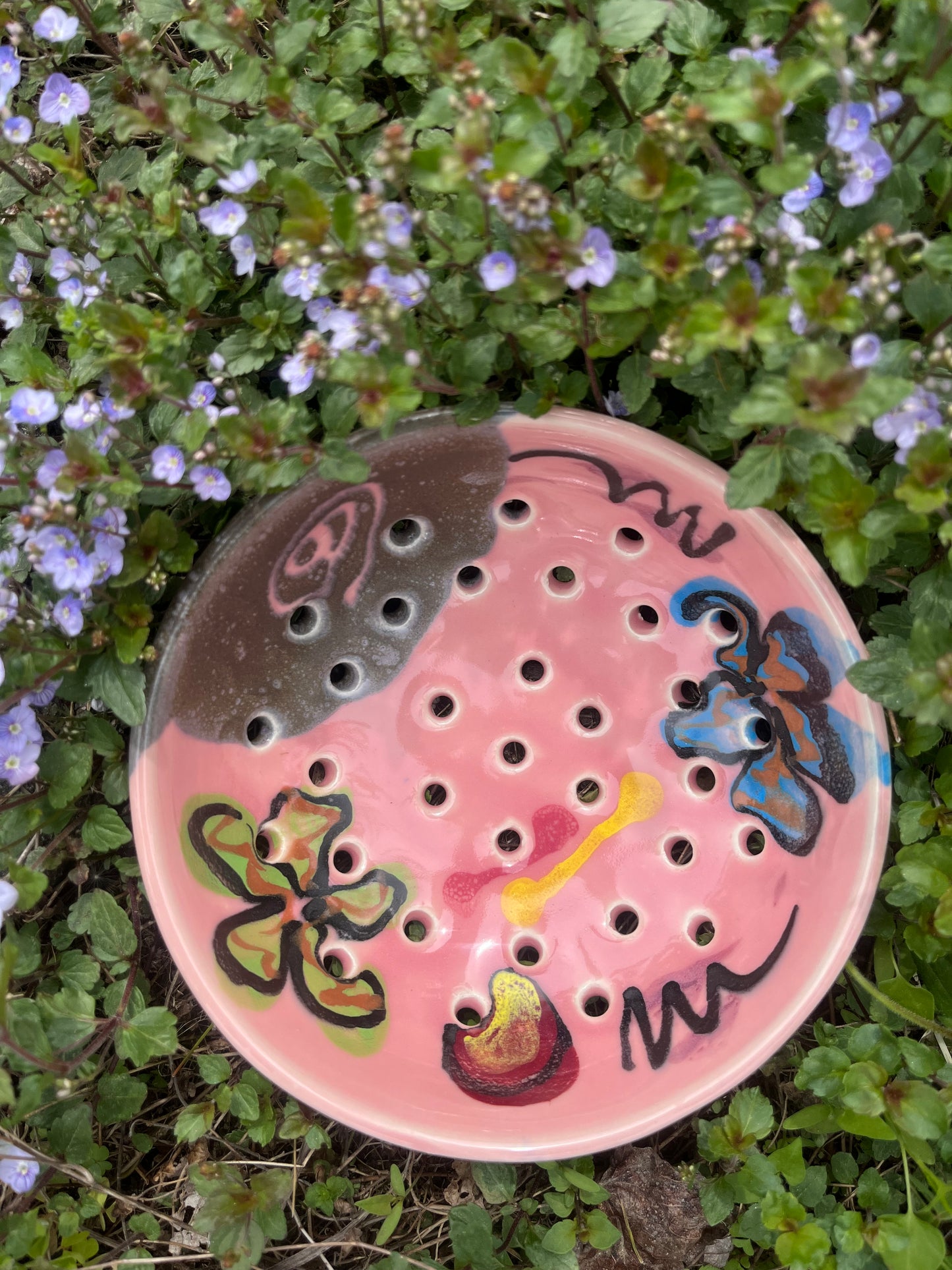 Pink Poppy Berry Bowl
