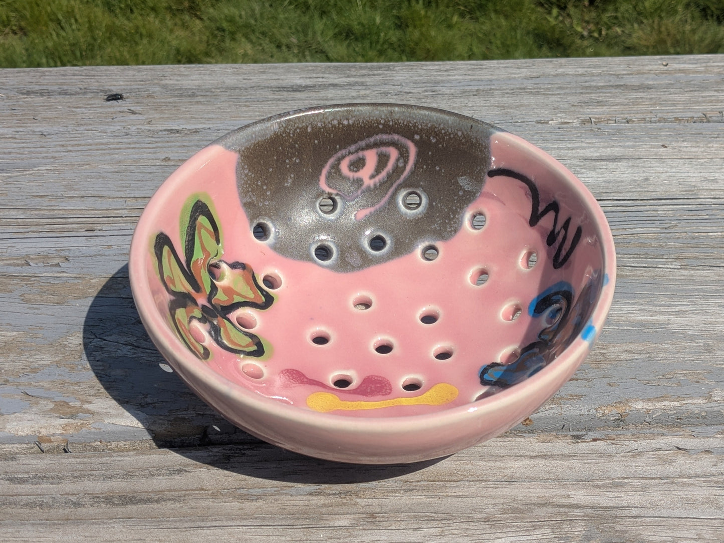 Pink Poppy Berry Bowl