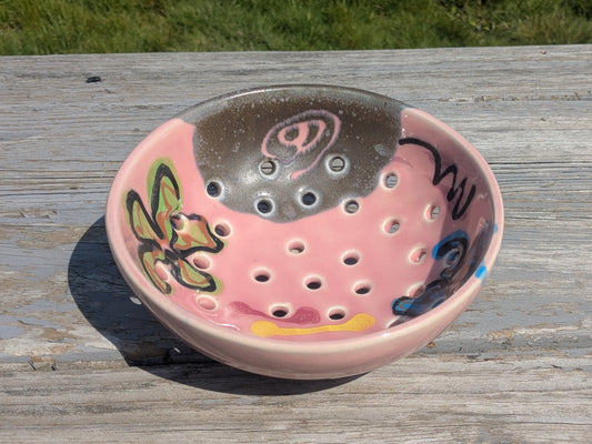 Pink Poppy Berry Bowl