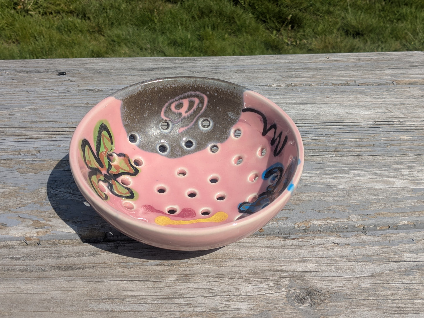 Pink Poppy Berry Bowl