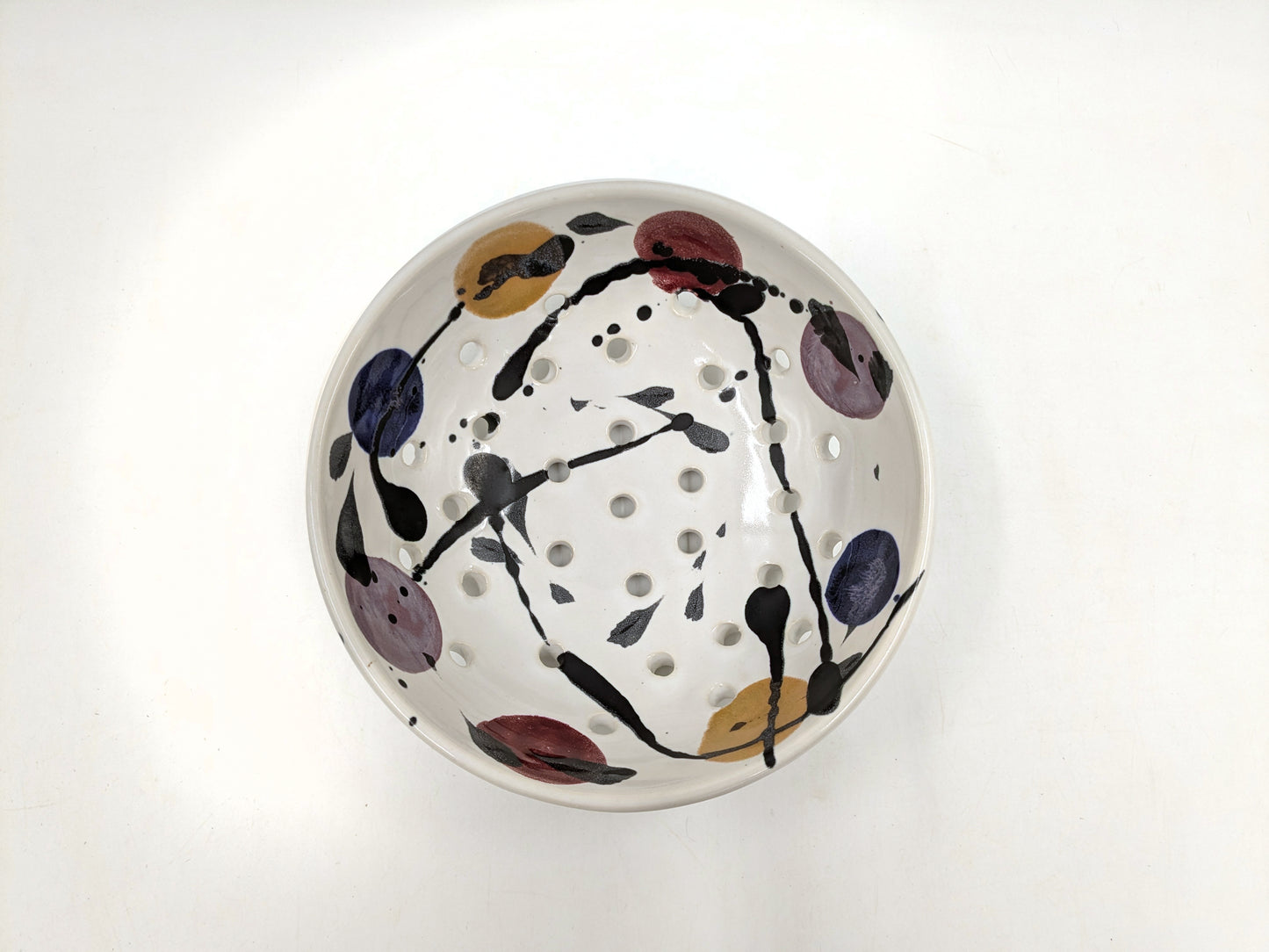 Clear White Berry Bowl