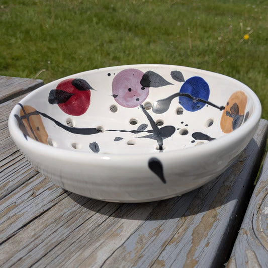 Clear White Berry Bowl