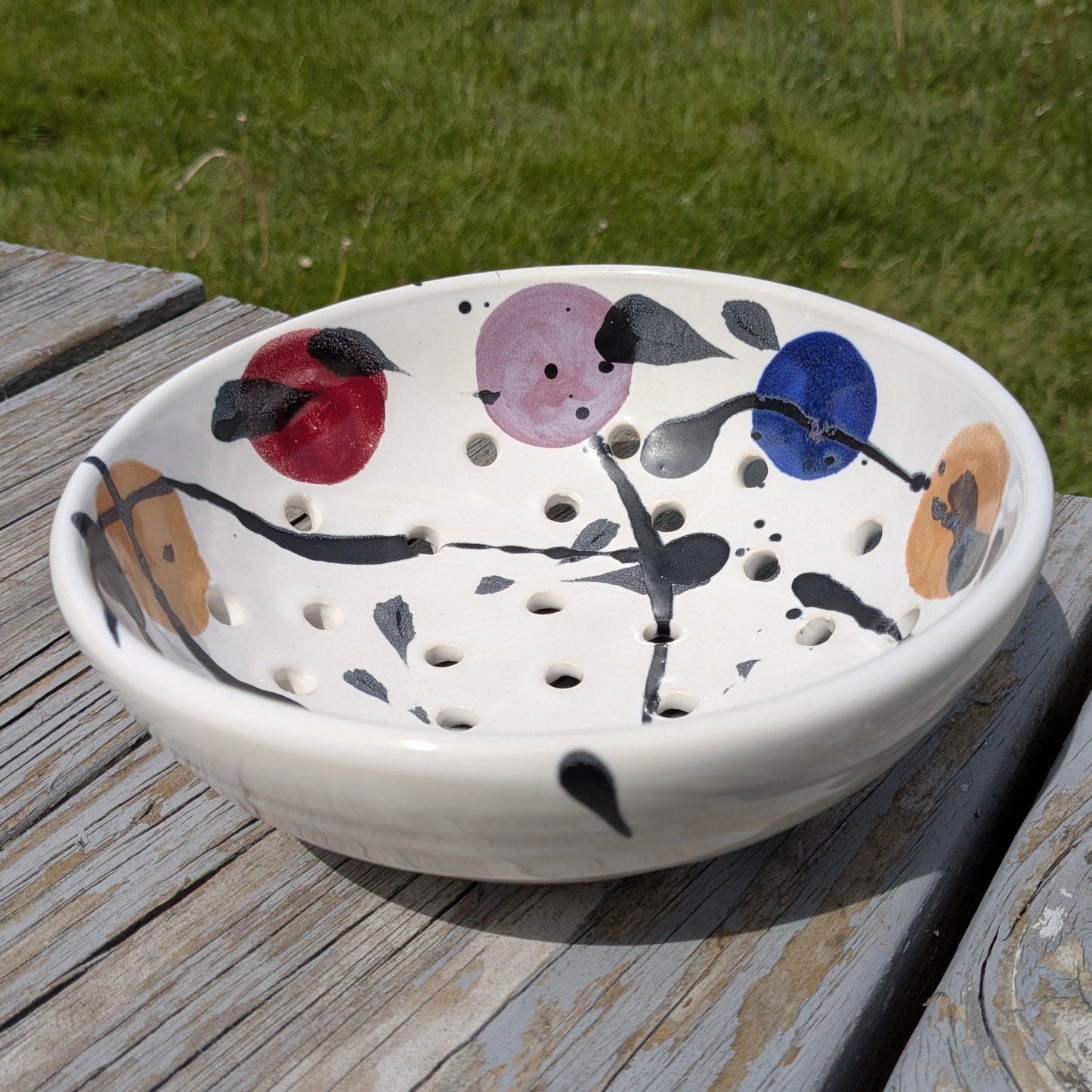 Clear White Berry Bowl