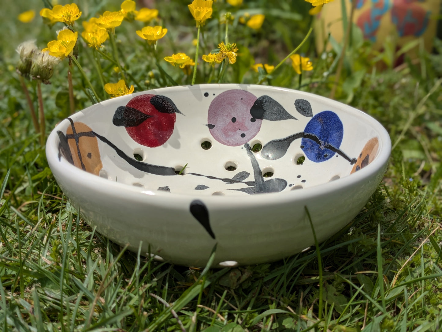 Clear White Berry Bowl
